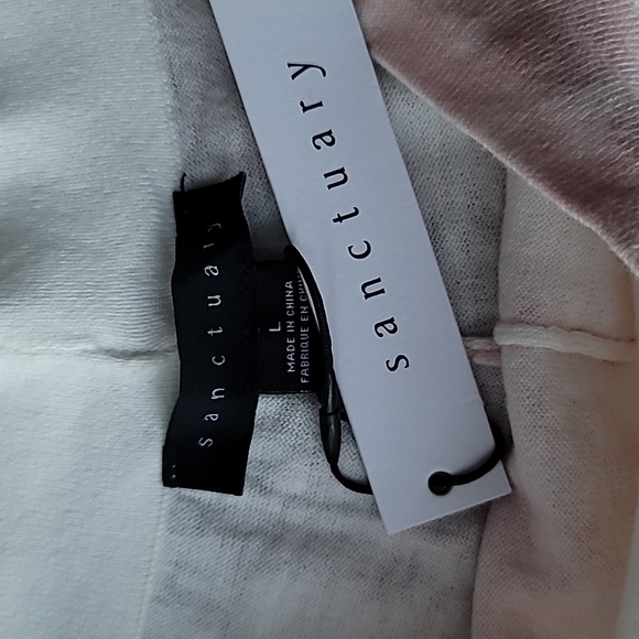 NWT Sanctuary Essential Drawstring Terry Shorts, Size Large, Color Lotus Tie Dye - Picture 9 of 9